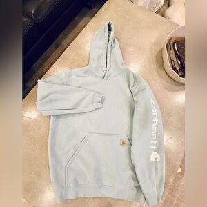 Carhartt Men's Light Blue Hoodie Loose Fit